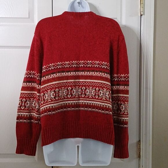 Tiara International vintage zip front sweater cardigan casual fall Sz L EUC - Picture 5 of 6